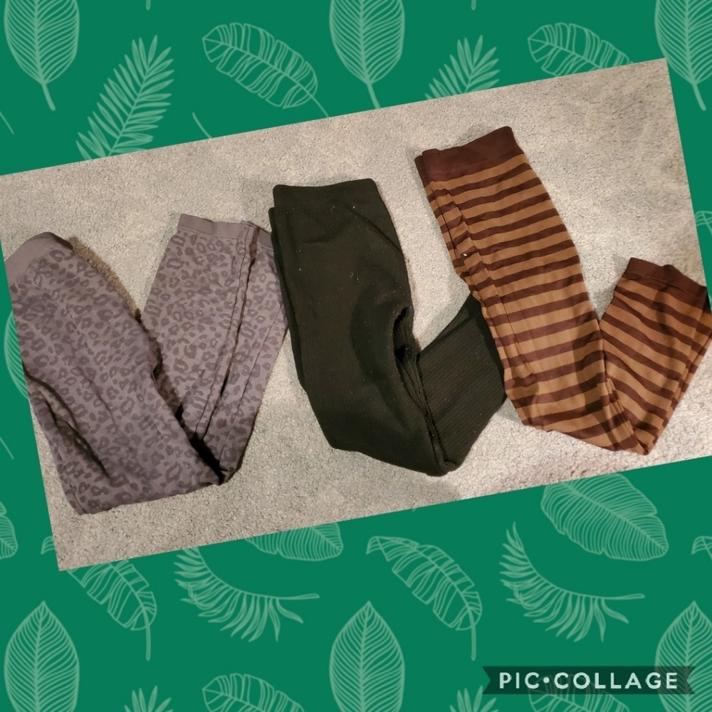 3 prs footless tights 7-16